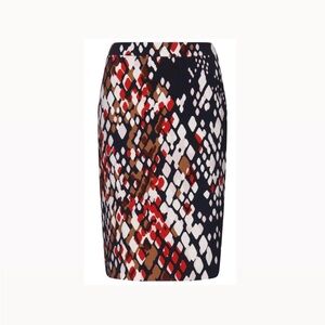 7️⃣4️⃣ Hugo Boss Vilea Pencil Skirt in Abstract Snake Print